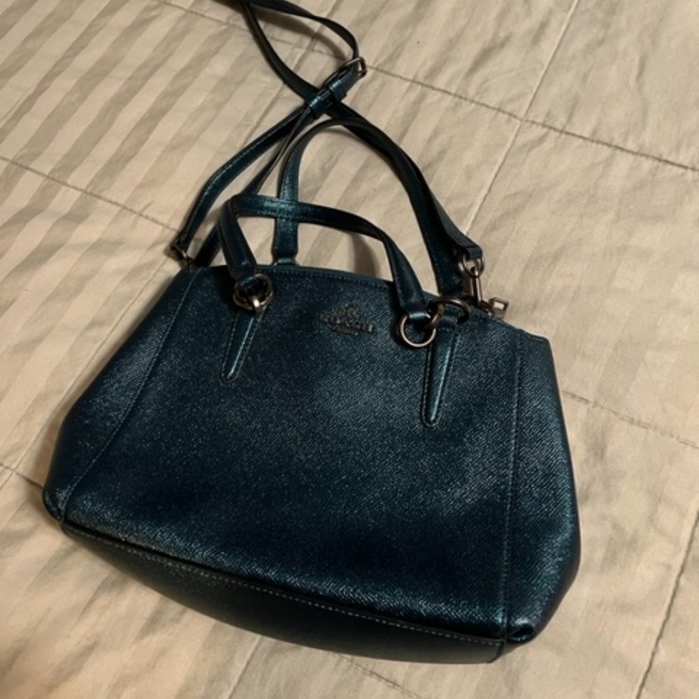 Coach Metallic Mini Christy Satchel